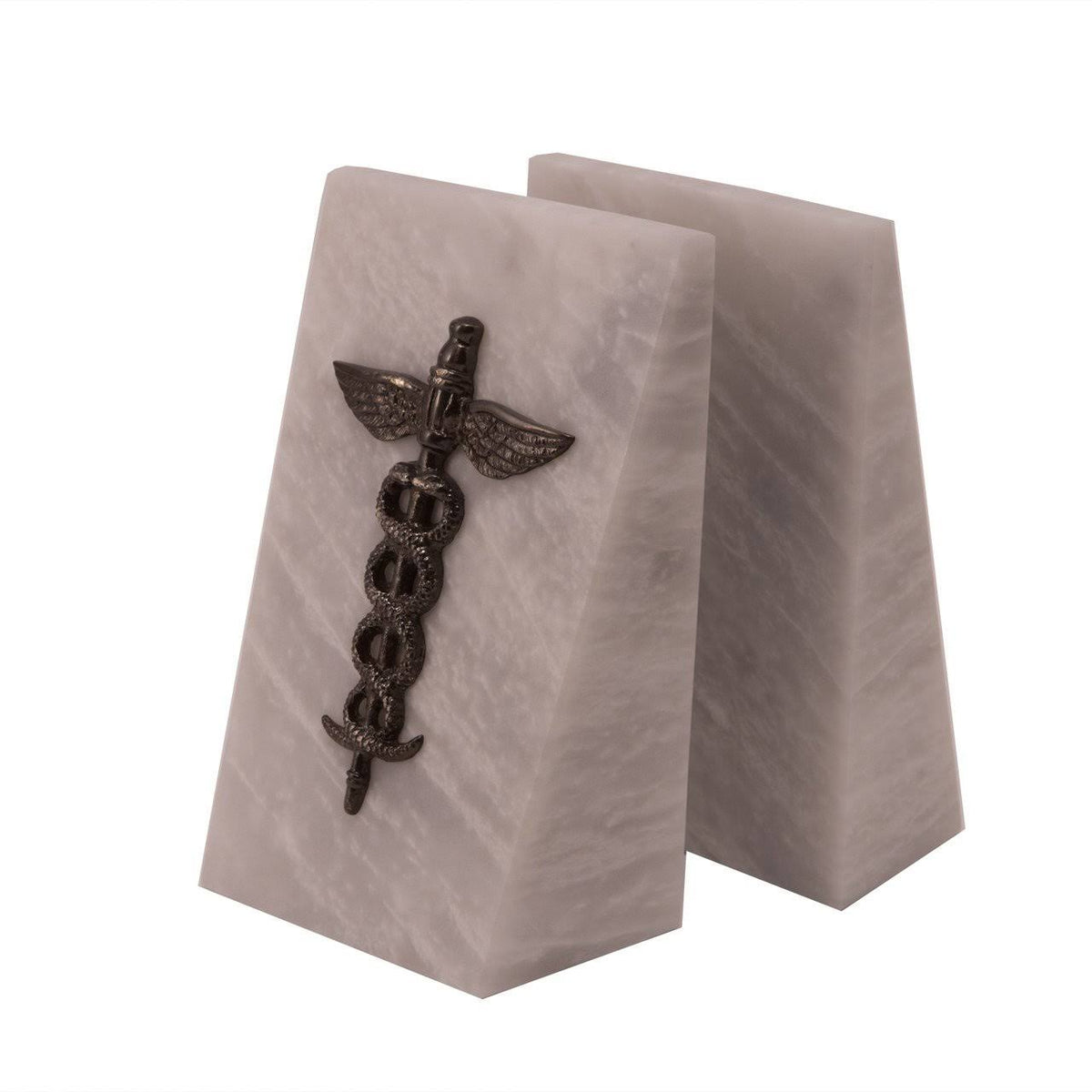 White Marble Bookends N84512