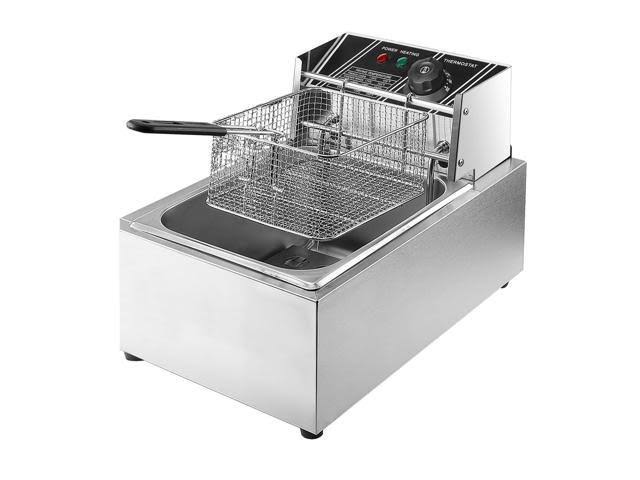 2500W 6 Liter Stainless Steel Electric Deep Fryer with Basket I847247