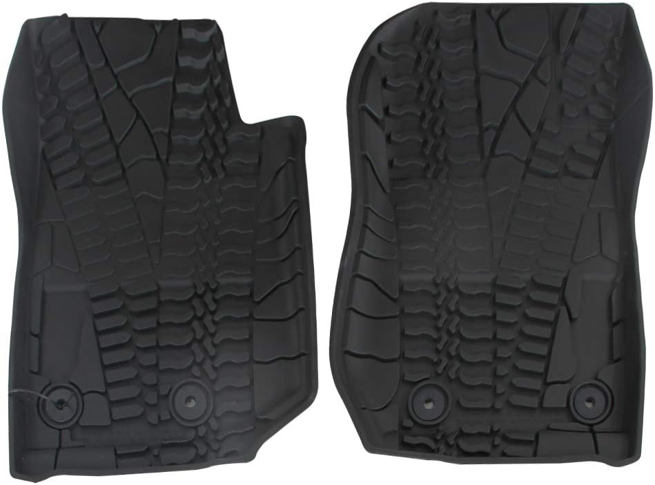 Black Front Row TPE Floor Mat Set for 2014-2018 Jeep Wrangler JK JKU A59678