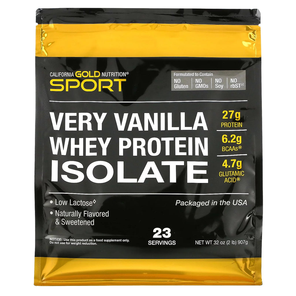 100% Whey Protein Isolate, Very Vanilla Flavor, 2 lbs (907 g) X790718