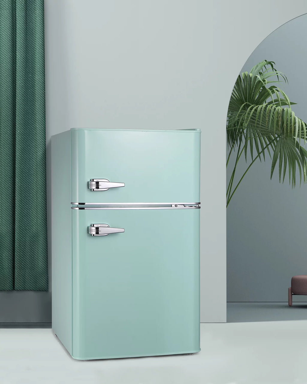 Green 3.2 Cu ft Compact Mini Refrigerator with Separate Freezer B764