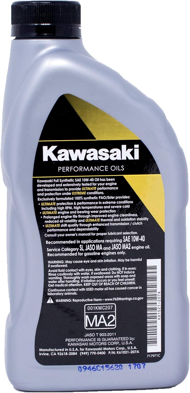 Oil Change Kit for Kawasaki Brute Force 750 ATV, Full Synthetic, Pack of 2 U949366