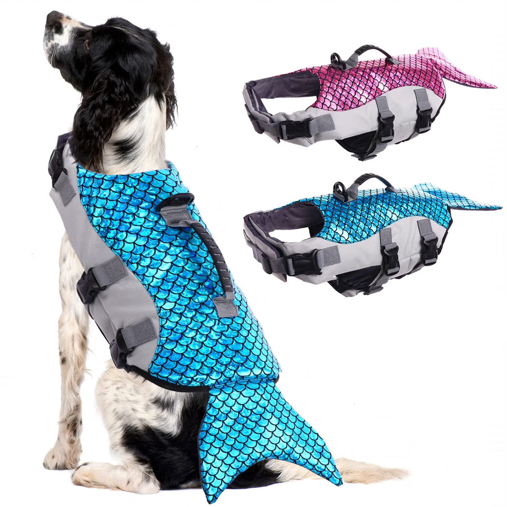 Reflective Dog Life Jacket with Rescue Handle Q386197