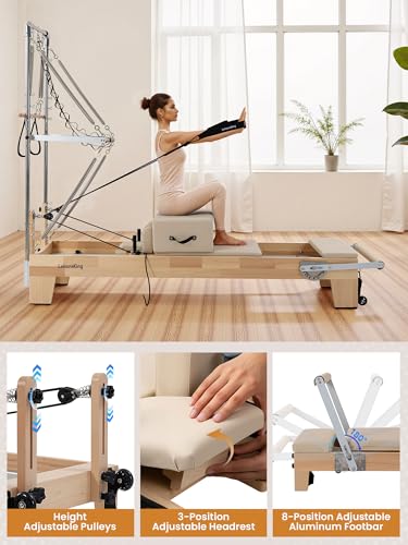 Oak Wood Pilates Reformer Machine H253139