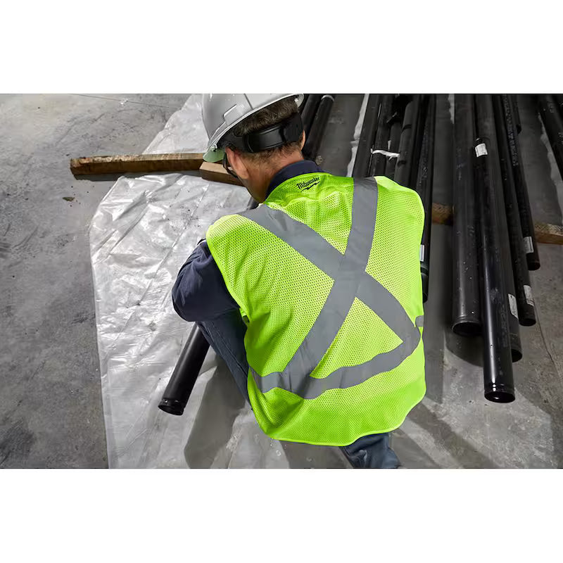 Orange Class 2 High Visibility Safety Vest with 10 Pockets 4-Pack H5357