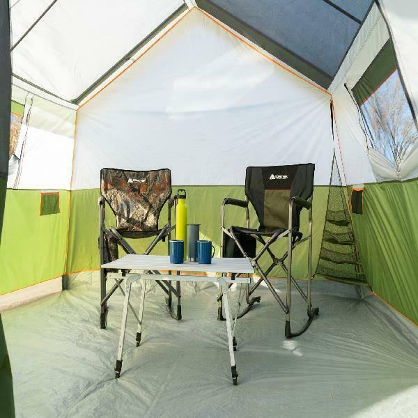 8-Person Family Cabin Camping Tent with Screen Porch and Carry Bag N750