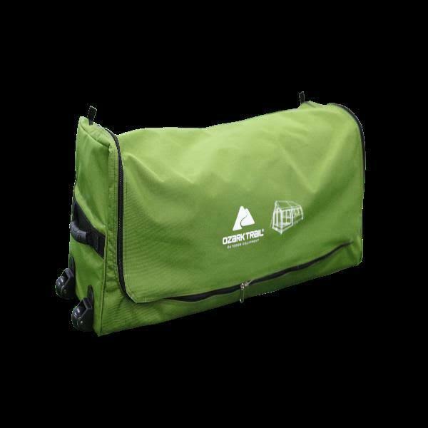 8-Person Family Cabin Camping Tent with Screen Porch and Carry Bag N750
