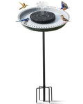 Solar Powered Bird Bath with Fountains A19956