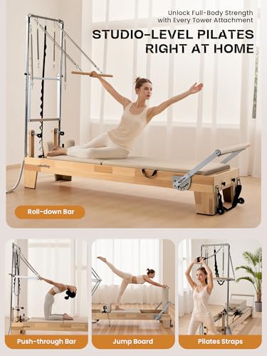 Oak Wood Pilates Reformer Machine H253139