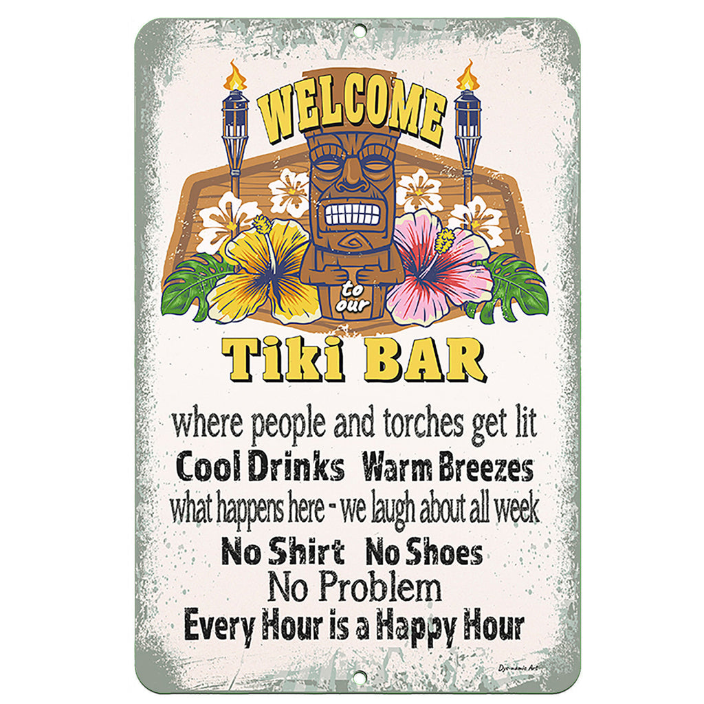 Beige 12"x18" Metal Sign D603620