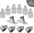 12Set Stainless Steel Boat Deck Hinge Fittings Hardware Q55019