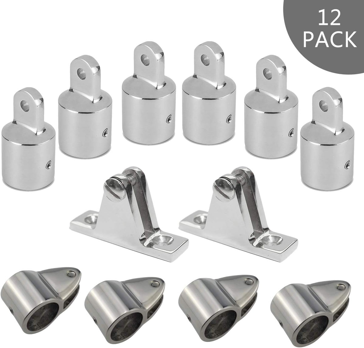 12Set Stainless Steel Boat Deck Hinge Fittings Hardware Q55019