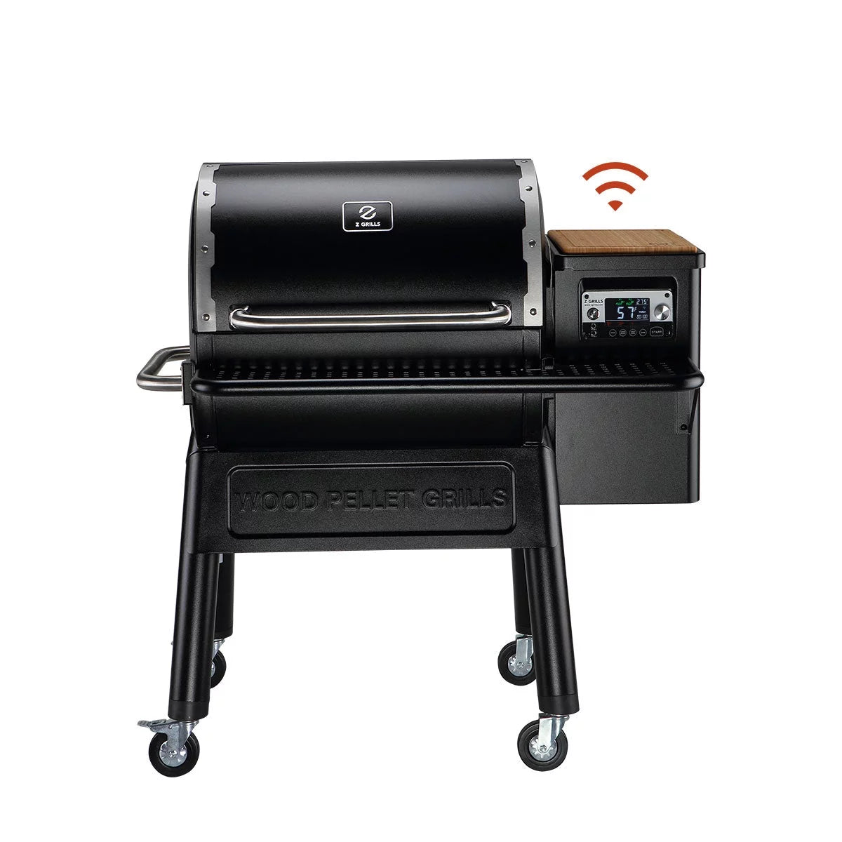 Pellet Grill & Smoker with Foldable Front Shelf, Ash Cleanout System, Rain Cover, 1056 sq.in Cooking Area W185