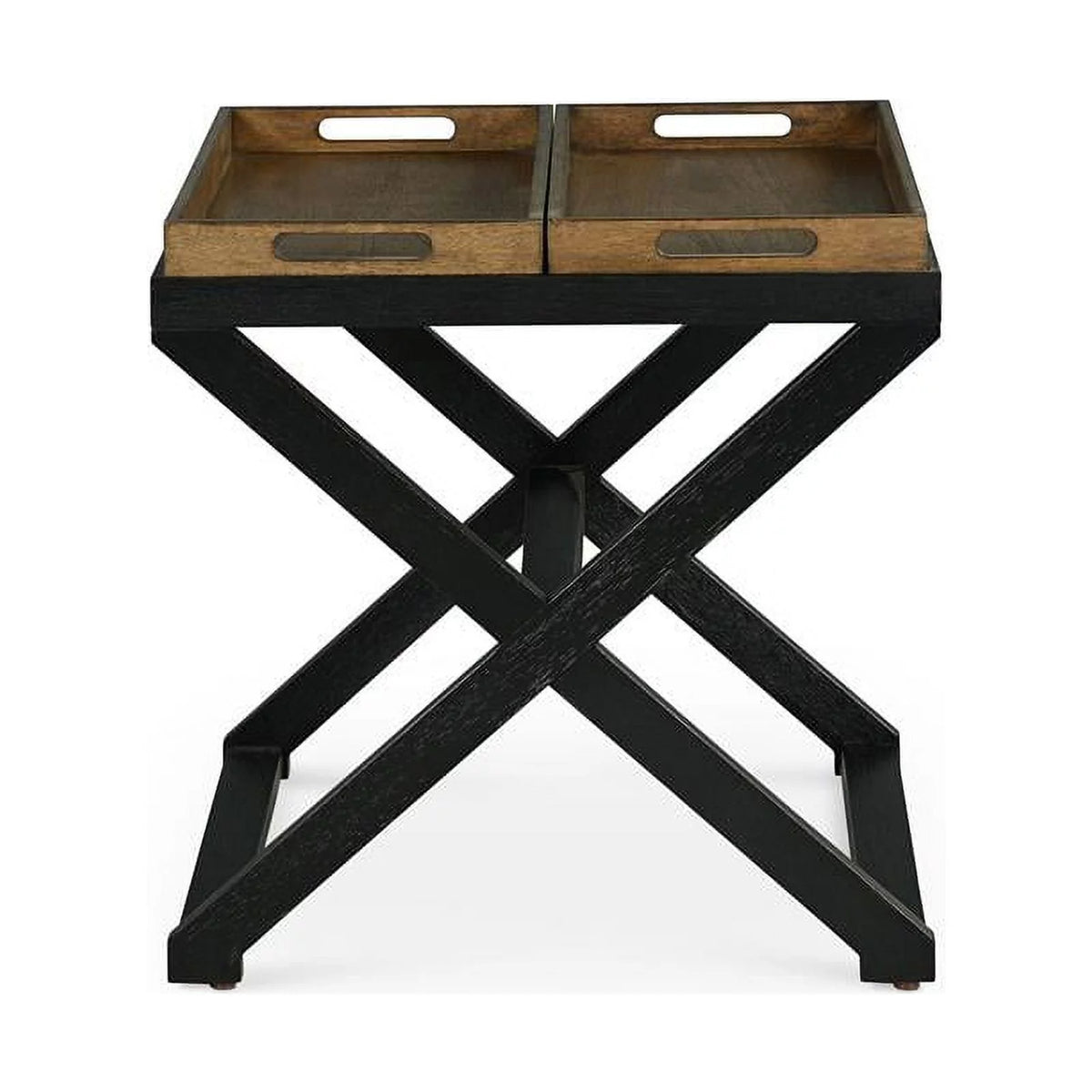 Walnut and Ebony Solid Wood End Table F7524