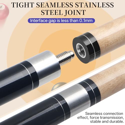58 Inch 18~21Oz Canadian Maple Pool Cue Stick Set O855