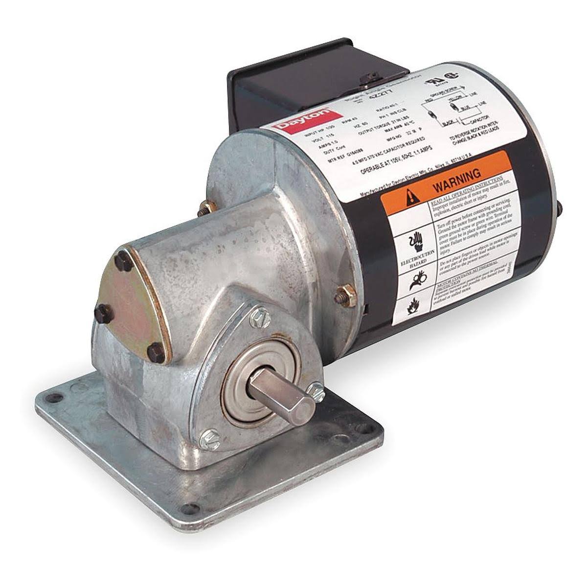 AC Gearmotor, 86 RPM, TENV, 115VAC O2619