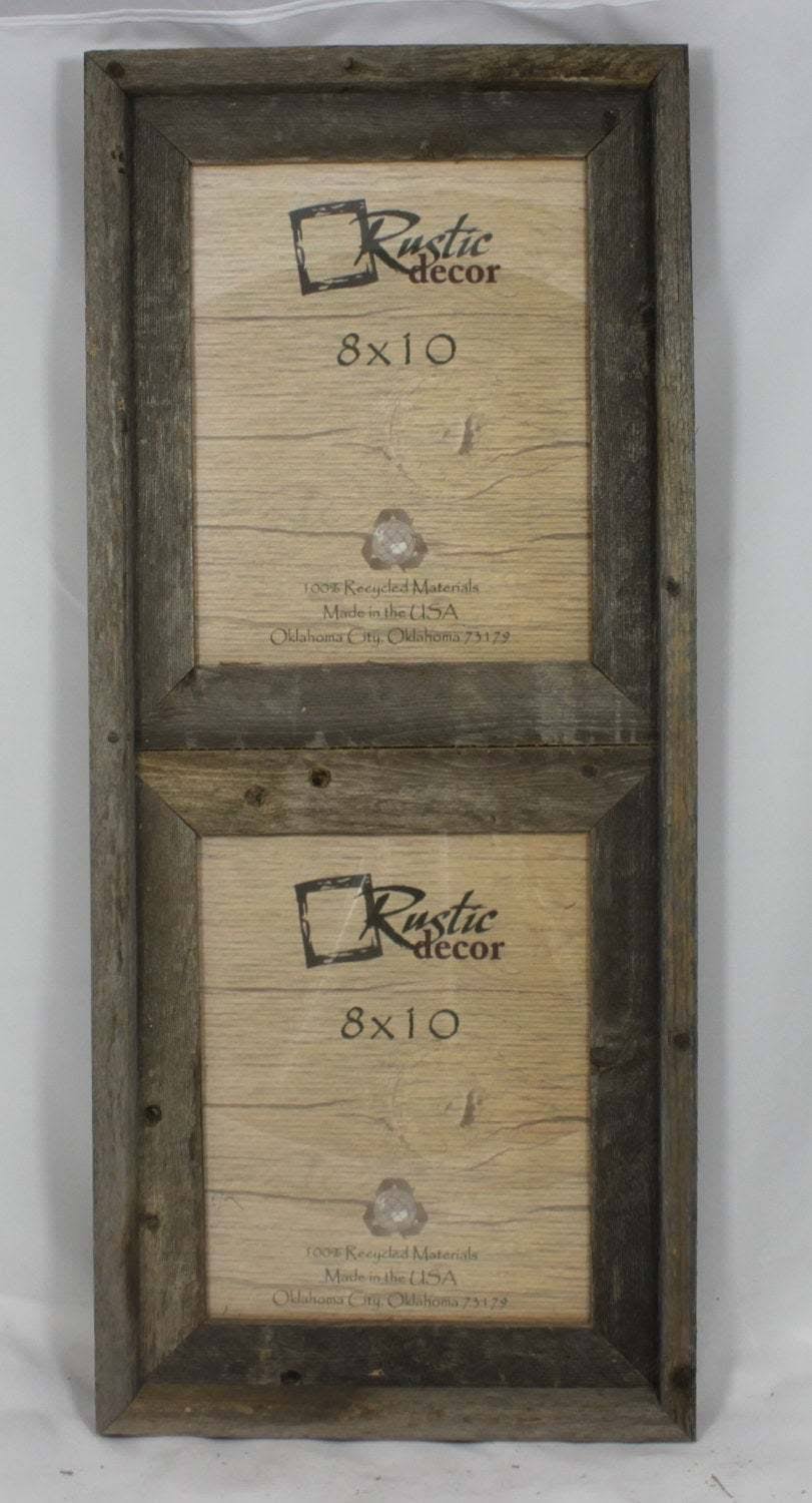 8x10 Rustic Reclaimed Wood Vertical Double Opening Frame S5678