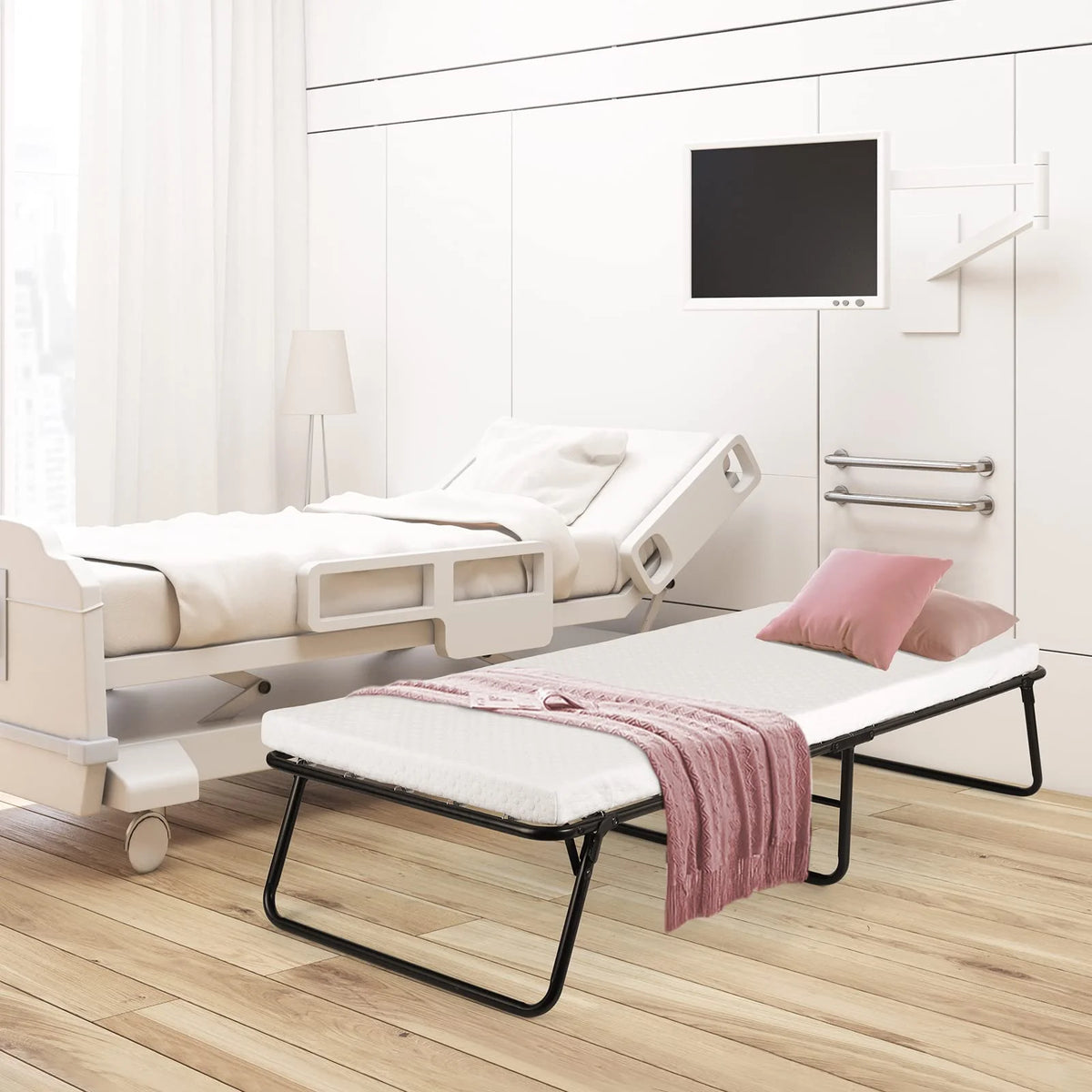 Folding Bed with Memory Foam Mattress Y762