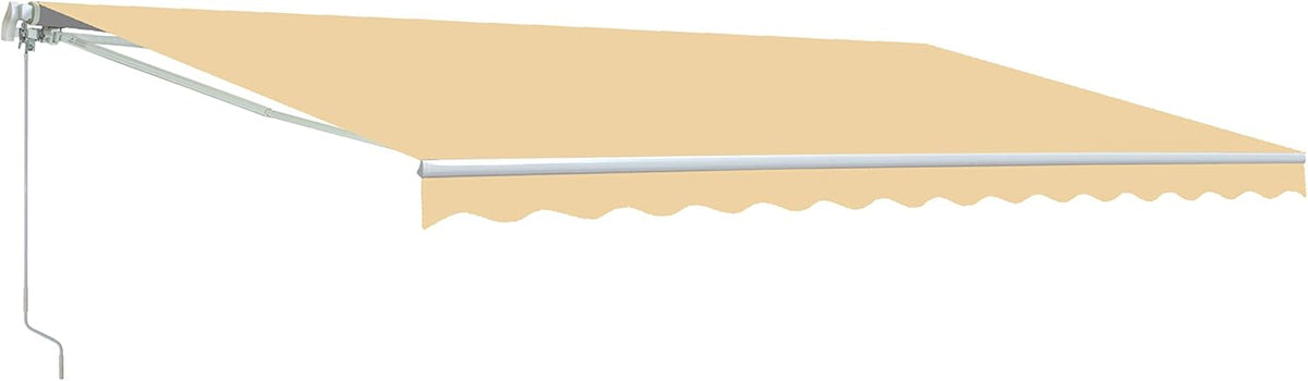 Red/White Stripe Retractable Motorized Patio Awning, 20' x 10' J122466