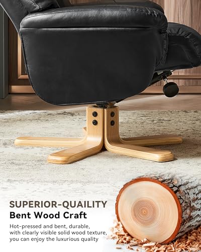 Faux Leather Recliner Chair with Ottoman Q15092