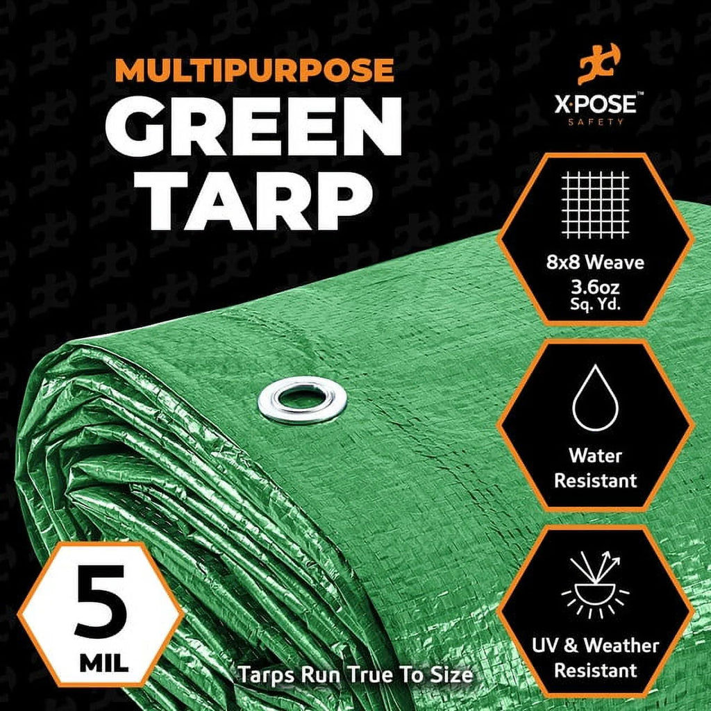 Blue 8' x 10' Waterproof Poly Tarp M1163
