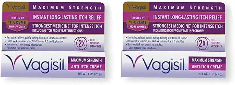 Maximum Strength Feminine Anti-Itch Cream with Benzocaine, 1 oz (Pack of 2) N9316