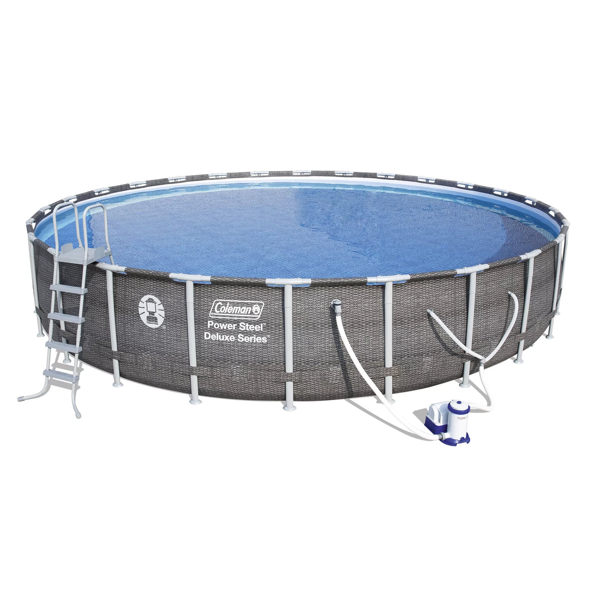 Power Steel Pool Set with Pump, Ladder and Cover I5839