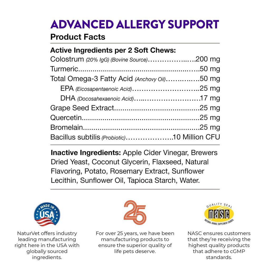 Advanced Allergy Support Soft Chews F70122