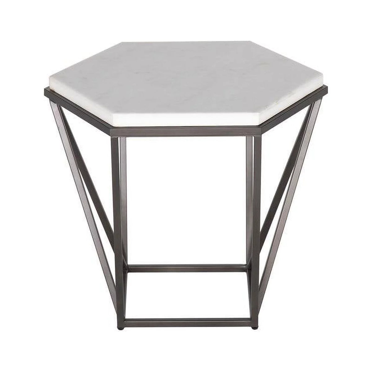 White Marble Top End Table Y99156