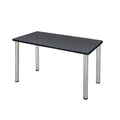 42 inch x 24 inch Grey and Chrome Training Table V249125