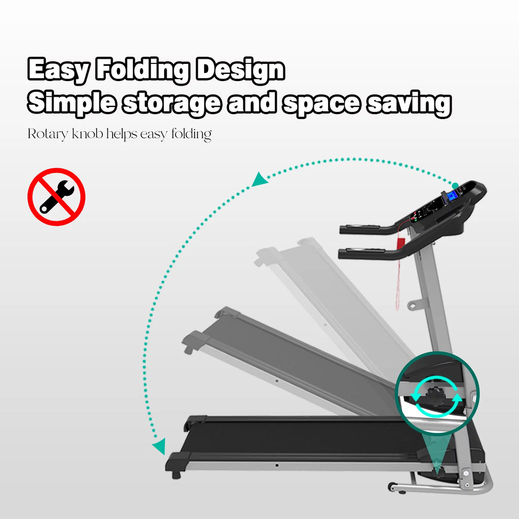 Foldable Electric Treadmill 2.5HP 265LBS Weight Capacity P6684