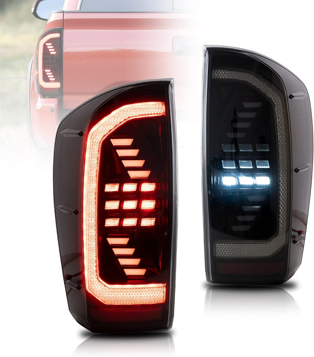 Full LED Smoked Taillights with Sequential Indicators Red Turn Signals Y6991