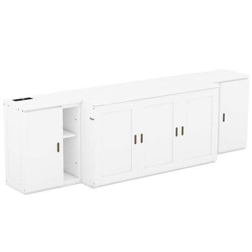 Queen Size Solid Wood Murphy Bed with USB Ports K7094