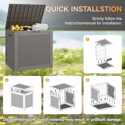 150 Gallon Black Resin Outdoor Storage Box W79974