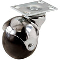 2-Inch Office Chair Plate Caster, Bright Chrome Hooded O33282