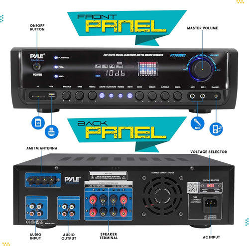300W 4 Channel Bluetooth Power Amplifier System D51924