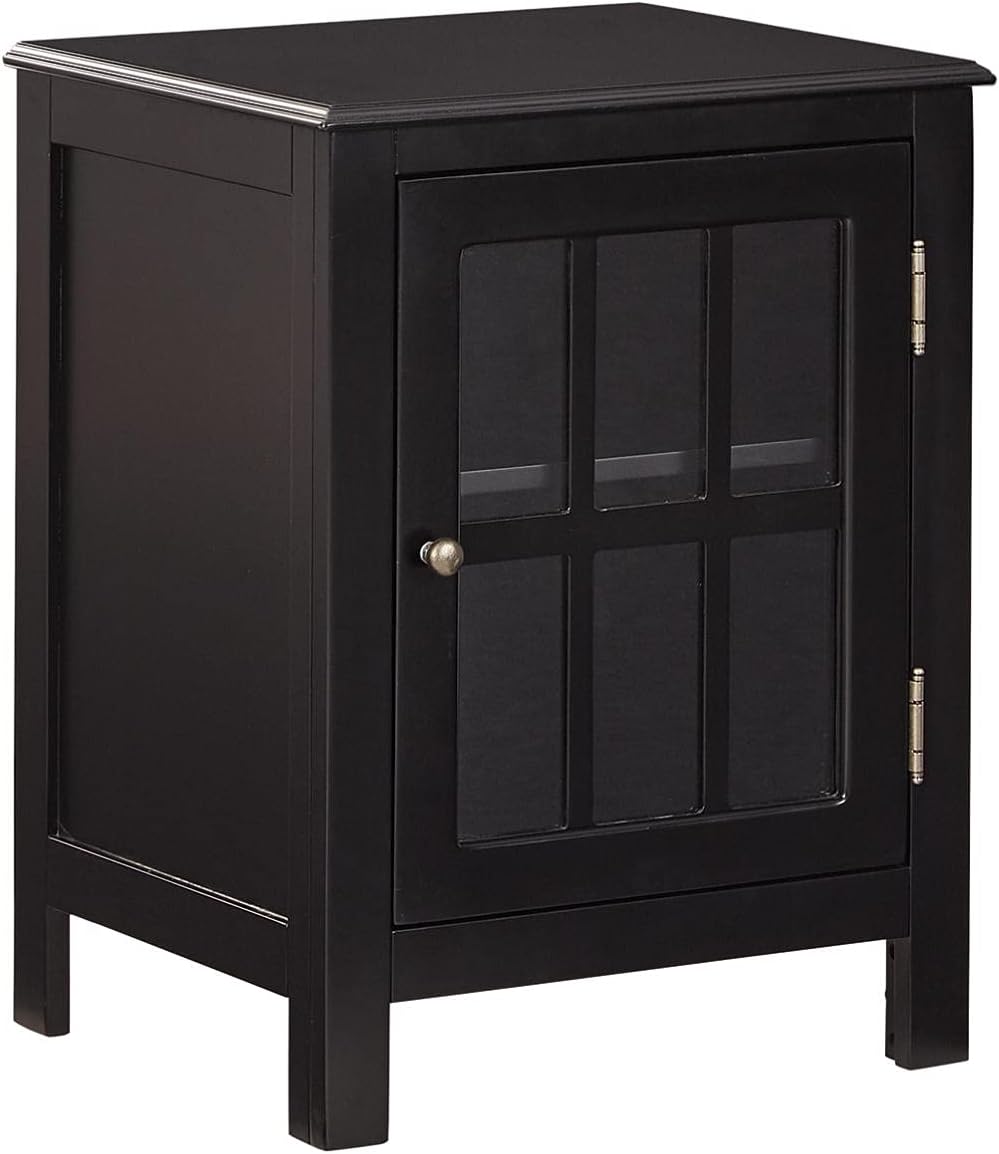 Black Modern Farmhouse Accent Cabinet End Table K727325