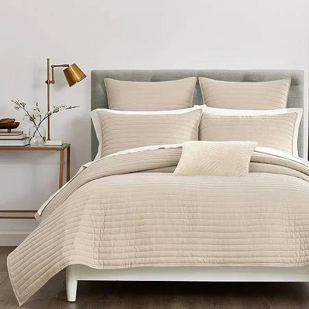 Beige Rice Stitch Quilt A2368
