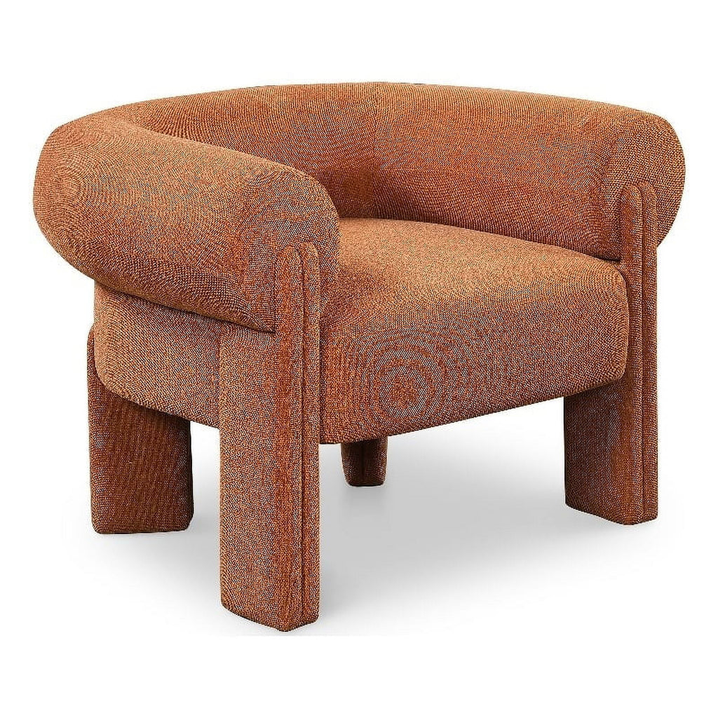 Cognac Fabric Accent Chair J423