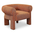 Cognac Fabric Accent Chair J423