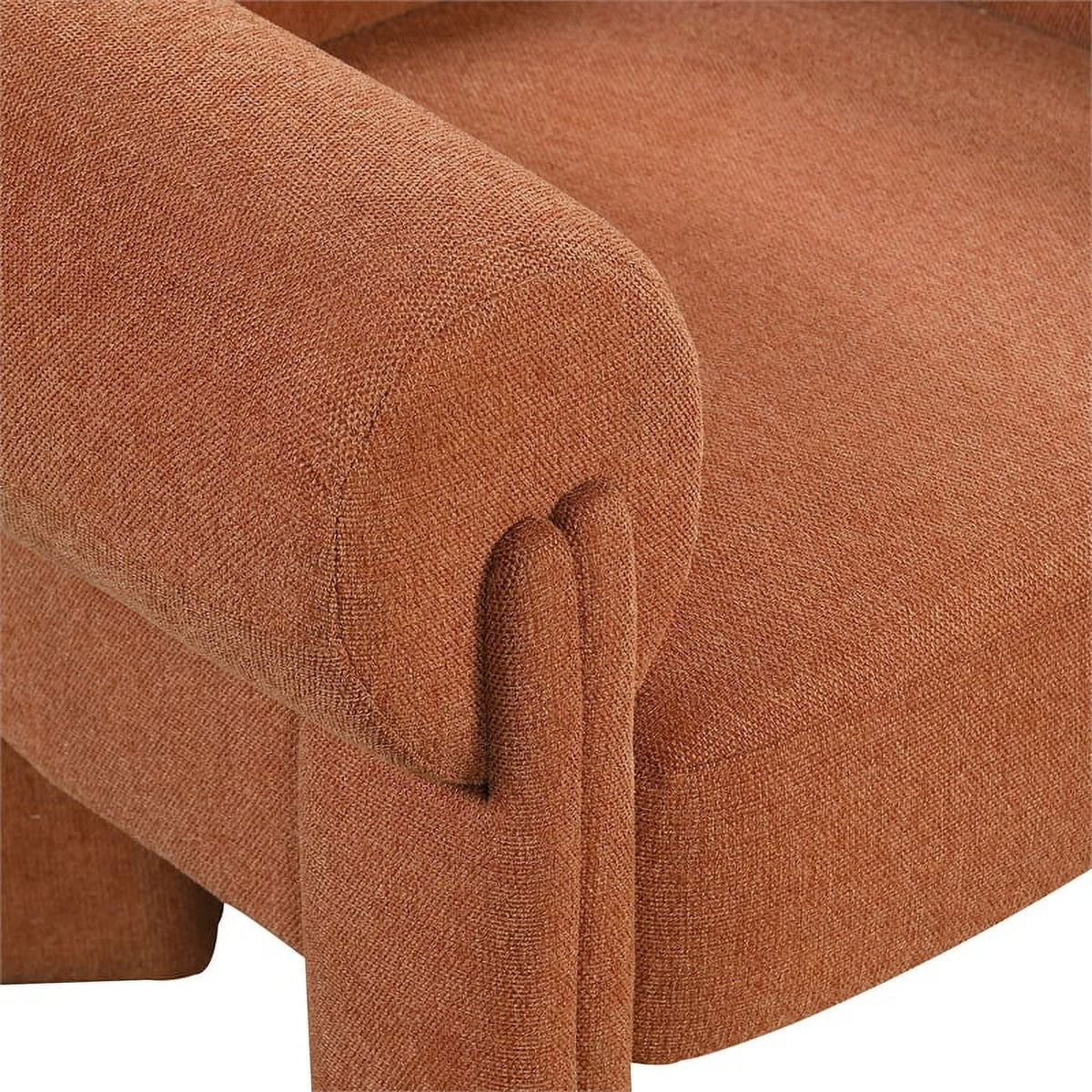 Cognac Fabric Accent Chair J423