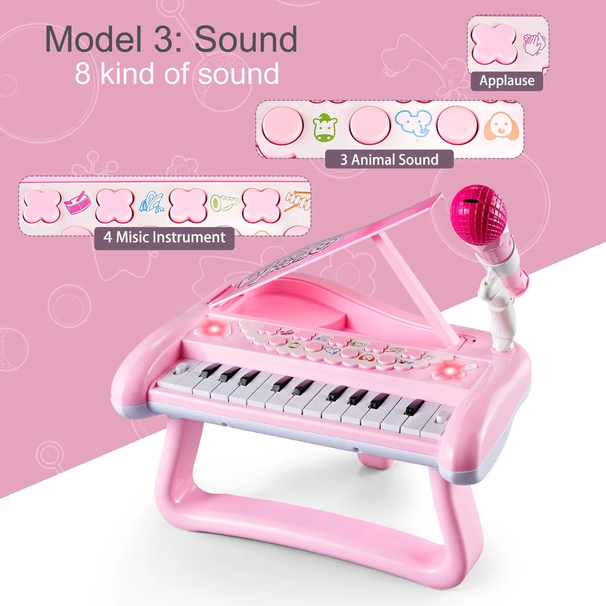 Toddler Piano Toys with Microphone Q17883