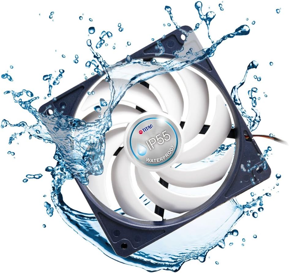 12V DC IP55 Waterproof Dustproof Cooling Fan 140mm 2 Pack H90001