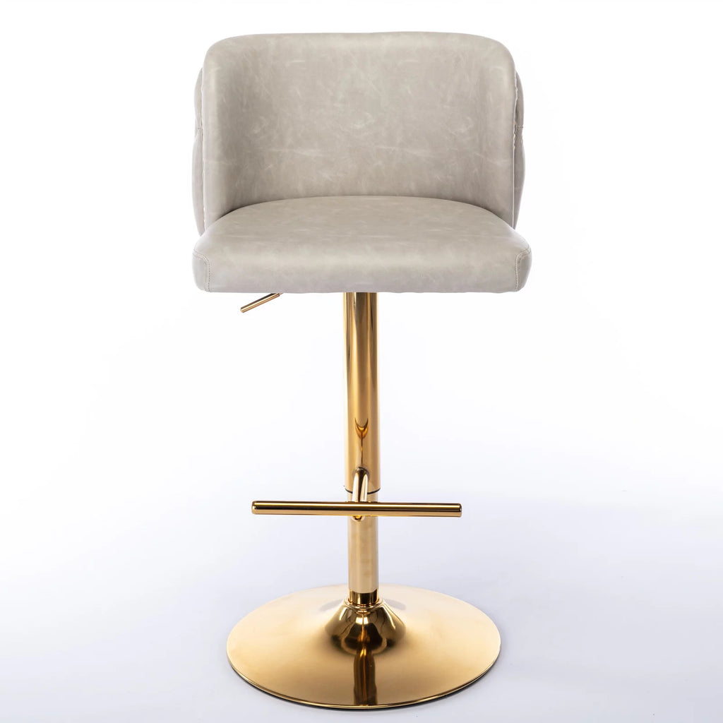 Beige Upholstered Bar Stools Set of 2 M272