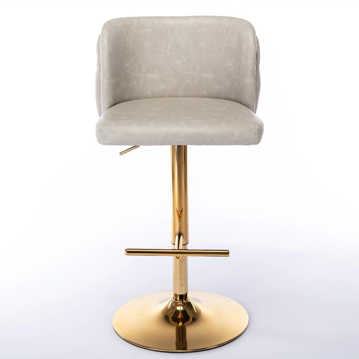 Beige Upholstered Bar Stools Set of 2 M272