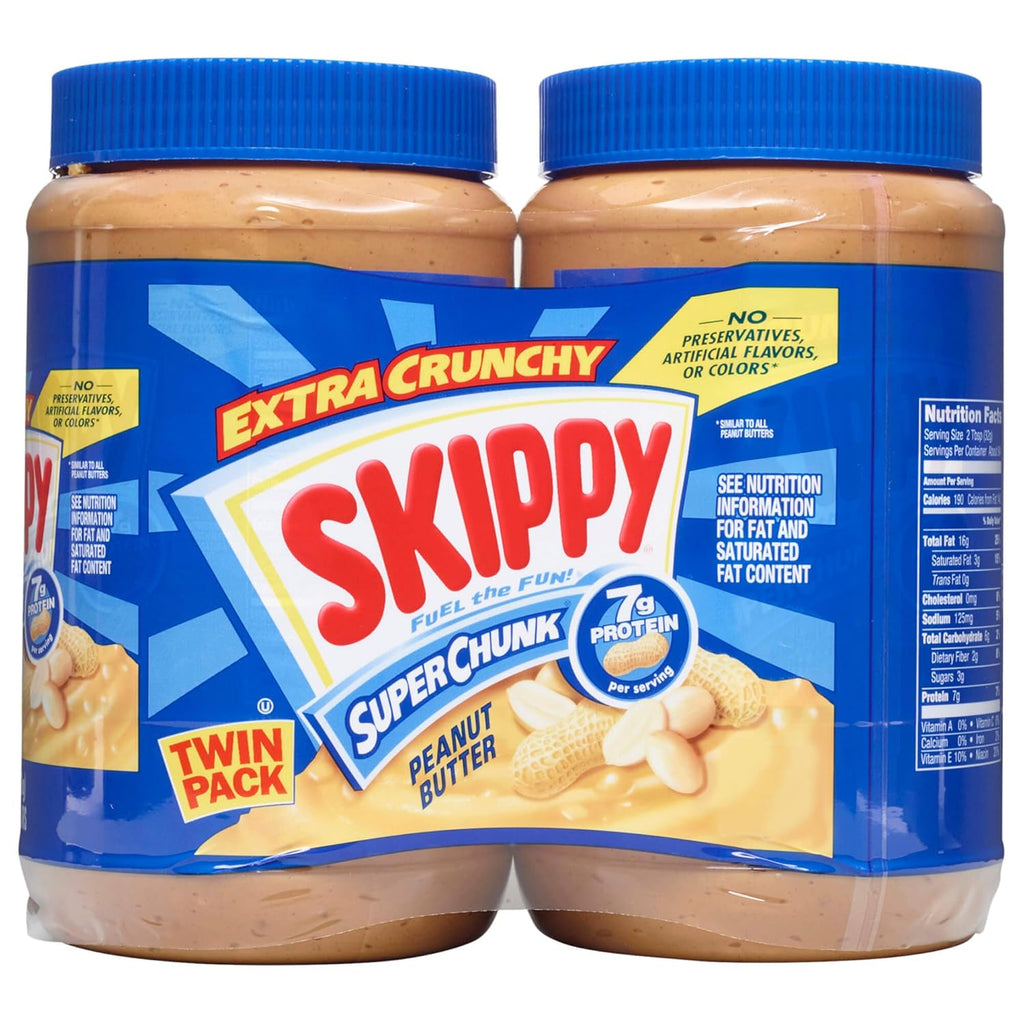 Super Chunky Peanut Butter, 40 Ounce Twin Pack B9656