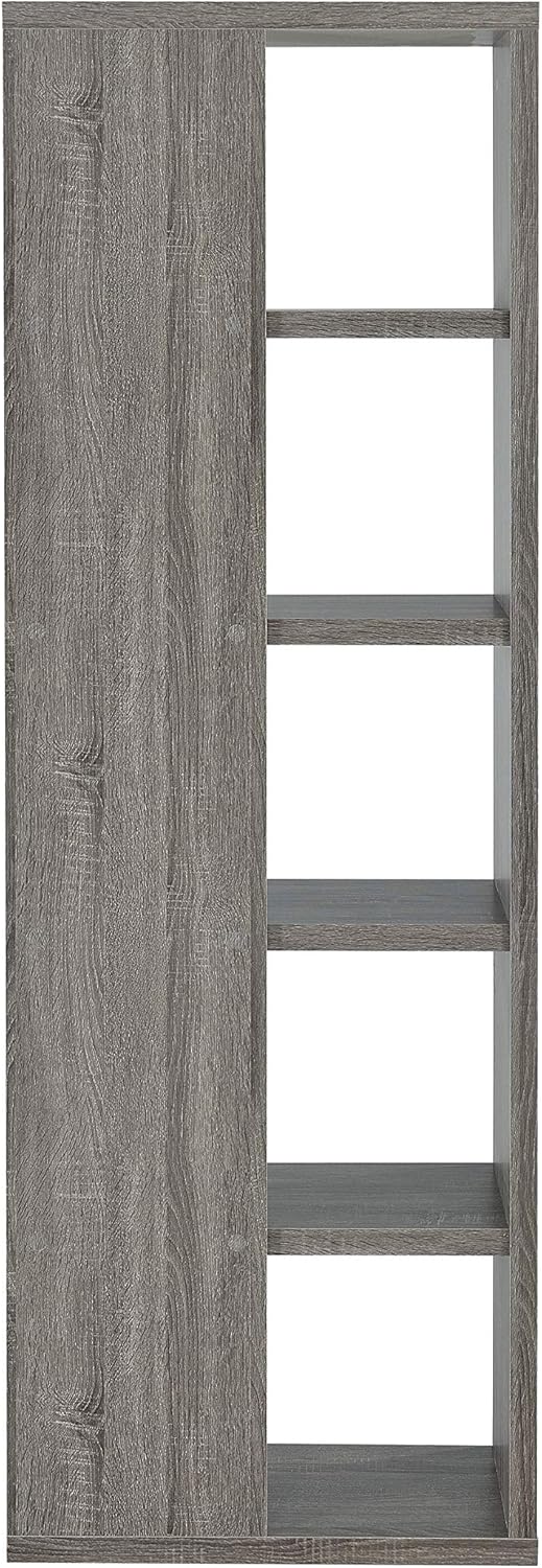 5-Tier Weathered Grey Bookcase P261554