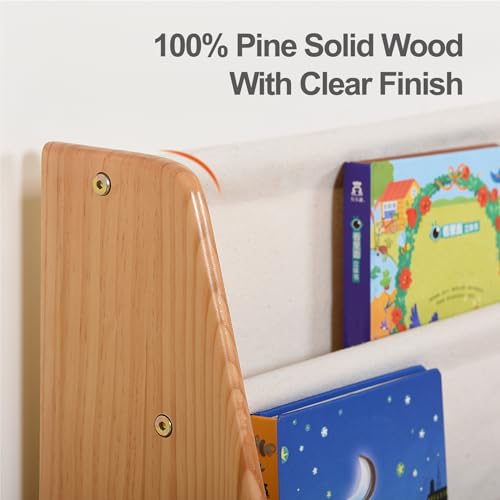 4-Tier Kids Wooden Bookshelf (Natural) Q663838