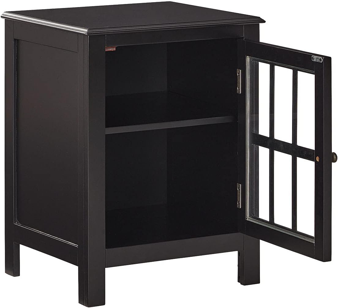 Black Modern Farmhouse Accent Cabinet End Table K727325