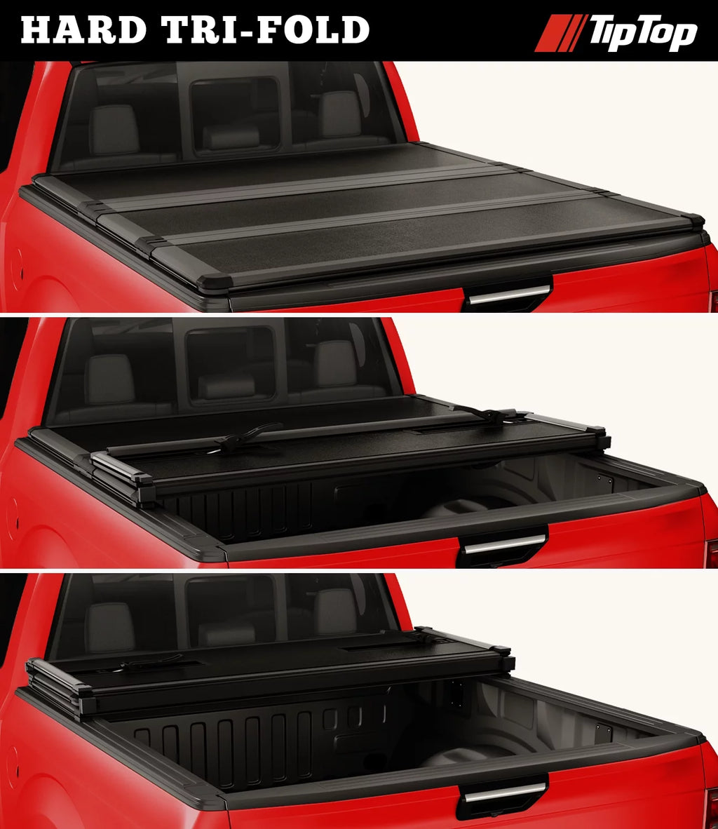 Tri-Fold Hard Tonneau Cover Truck Bed FRP S3781